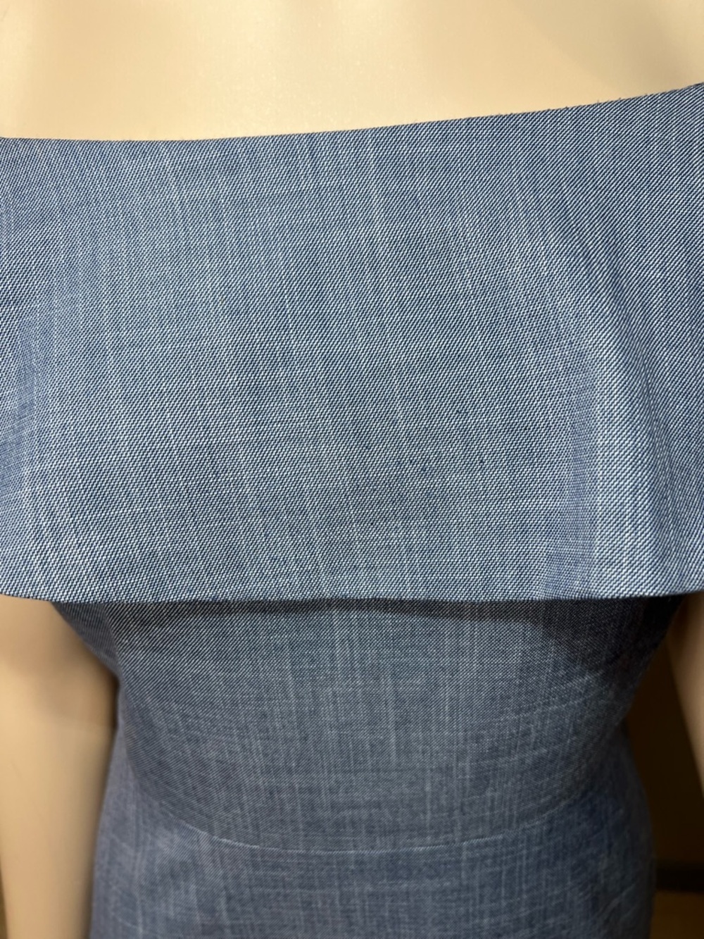 Banana Republic One-Shoulder Chambray Dress in Light Blue - Picture 6 of 13